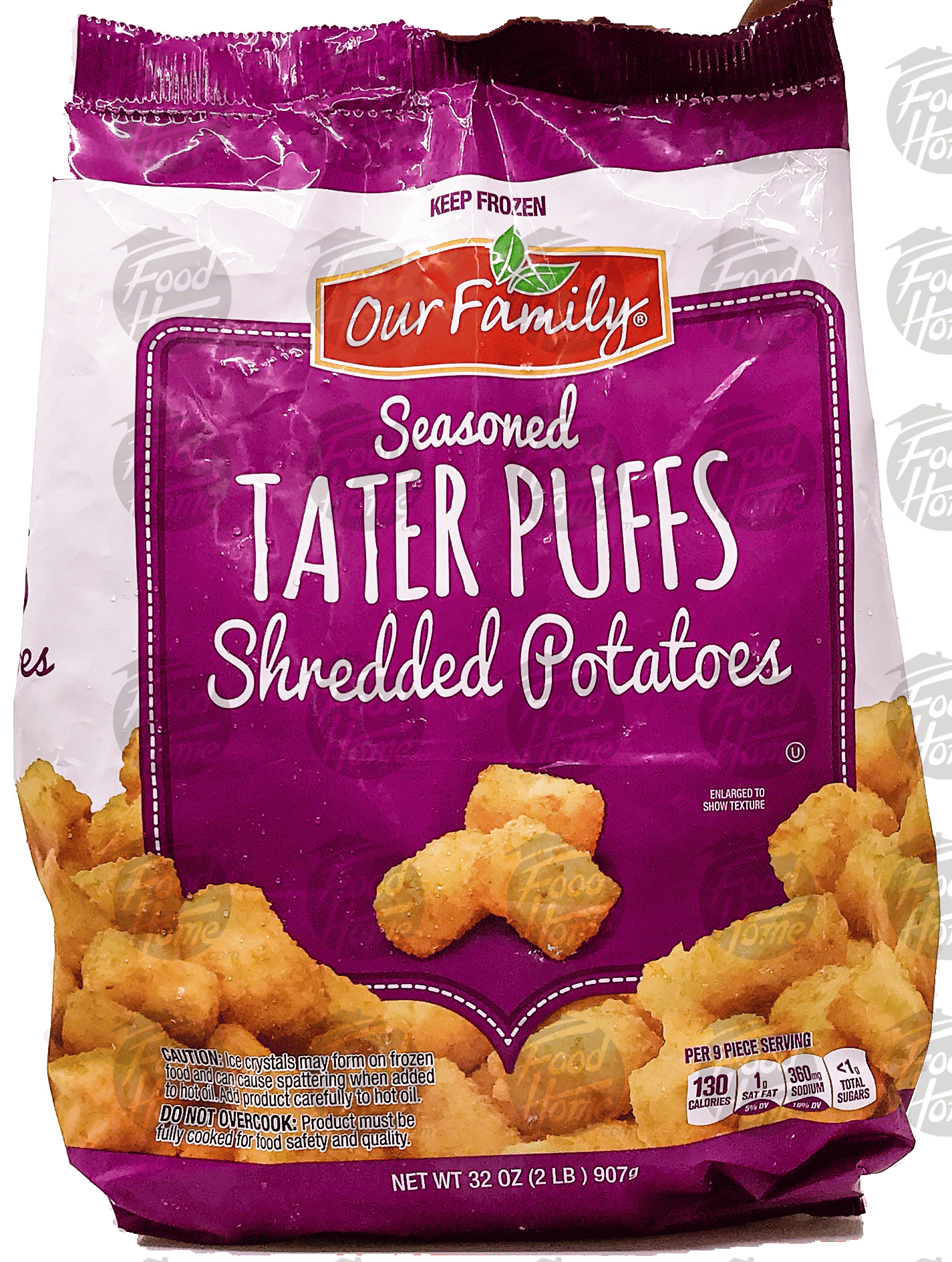 Our Family  seasoned tater puffs, shredded potatoes Full-Size Picture